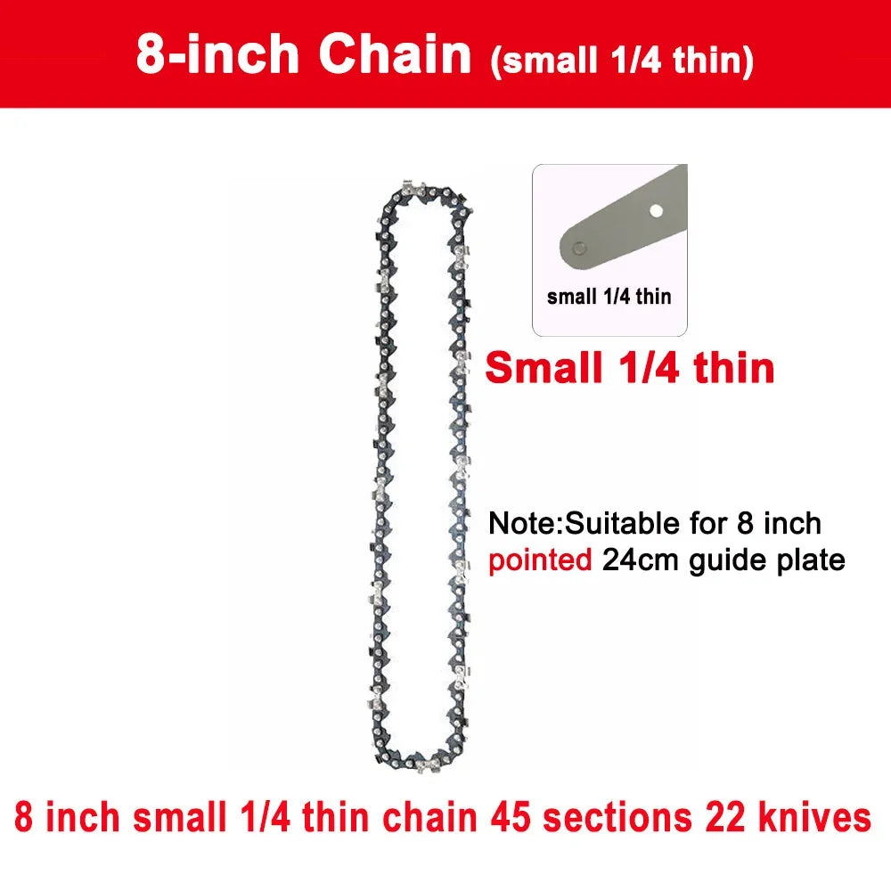 1/4 chainsaw chain guide 4/6/8/10 inch portable electric saw mini chainsaw logging saw blade Pruning chain saw chain accessories