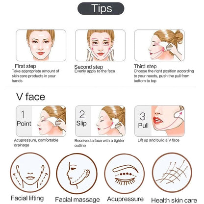 Natural Stone GuaSha Jade Facial Beauty Scraping Massage Tools Firm Skin Care Face Gua Sha SPA Physical Therapy Gue Che Roller