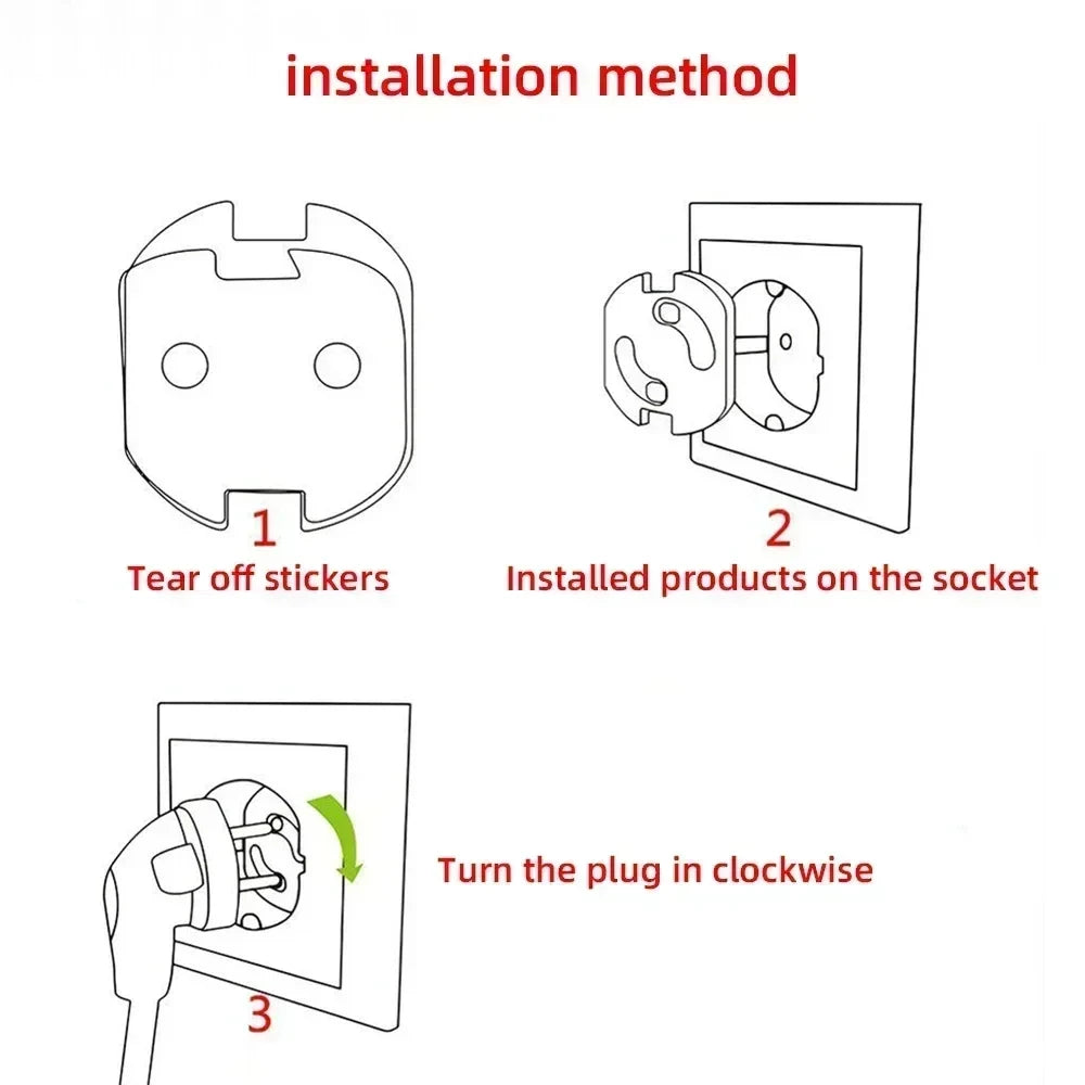 Baby Safety Socket Covers 10pcs Electrical Plastic Outlet Protectors Child Safe Socket Security Protection