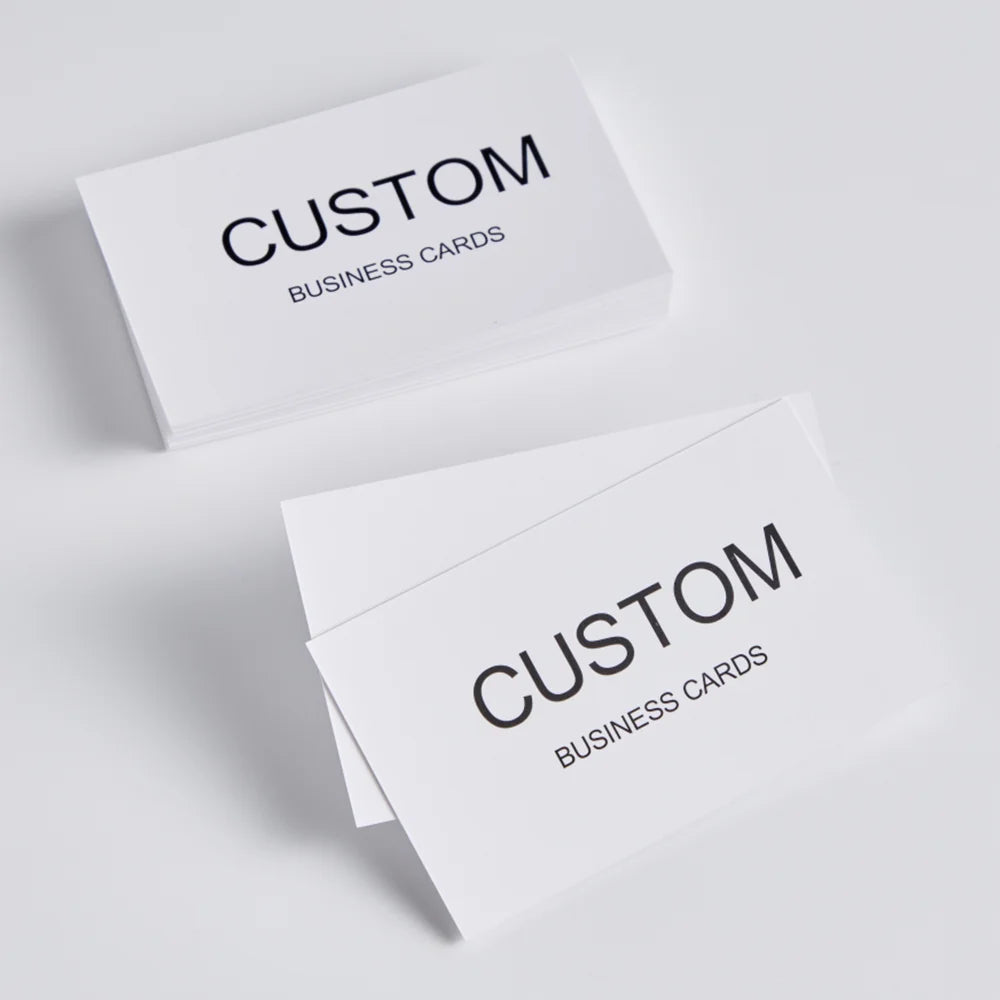 200/500/1000pcs Customizable Cards, Personalized Business Cards with Acrylic Storage Box, Matte Film Thank You Invitations