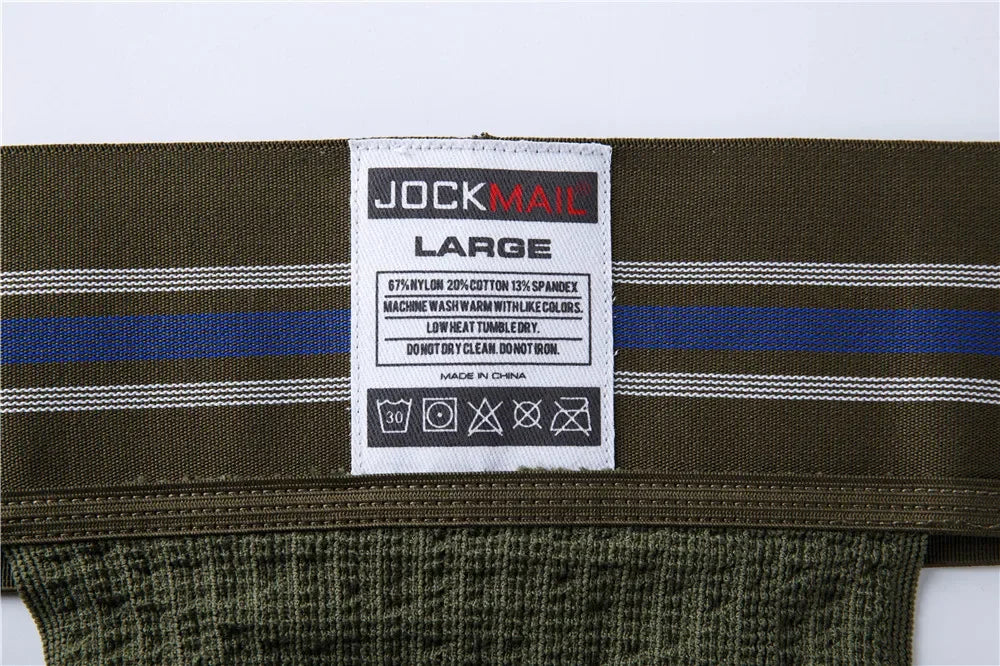 JOCKMAIL Men's Underwear Men Sexy Briefs Jockstrap Pouch Cuecas Man Cotton Panties Thongs Mesh Underpants Gay Slip Homme Srting