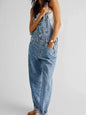 Fashion Jeans Overalls for Women Loose Fit Classic Bib Casual Jean Stretchy Denim Overall Jumpsuit Tapered Leg Jean Pants