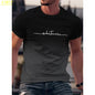 Fashion Summer 3D Stripe Letter Print Men's T Shirt Hip Hop Trend Harajuku Streetwear Casual O-neck Oversized T-shirts Men Tops