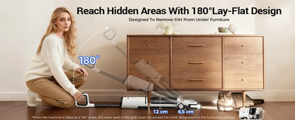 Redkey W15 Pro Cordless Vacuum Cleaner,22kpa/200W Stick Vacuum with 55 Mins Runtime,Vacuum Cleaner for Home,Carpet & Hard Floor