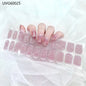 16/18/20Tips Semi-Cured Gel Nail Strips Adhesive Full Cover Stickers for Nails UV Lamp Need Press On Nails Fashion Manicure