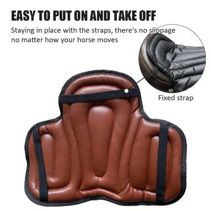 Horse Riding Saddle Pad artificial leather Shock Soft Equestrian Seat Pad Western Long Saddle Cushion Motorcycle Seat Cushion