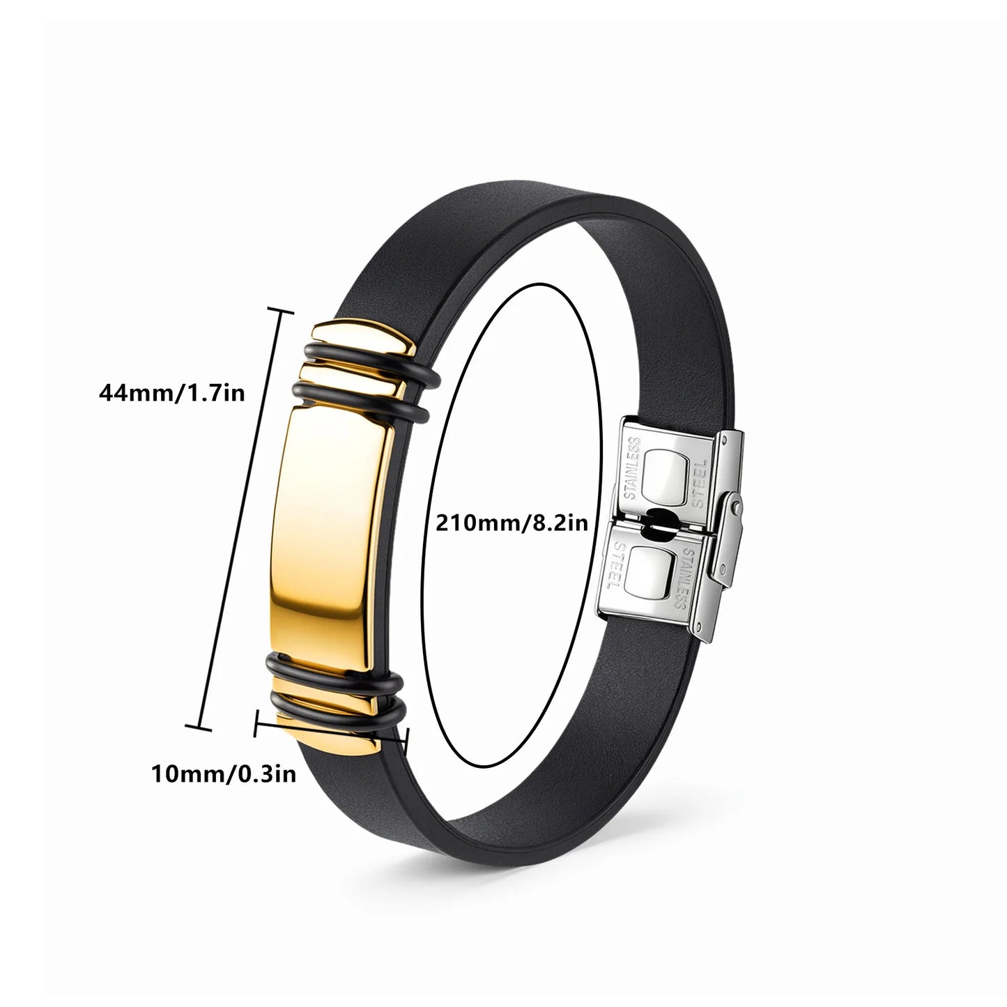 Bracelet Homme Twist Braid Leather Rope Bracelets For Men Stainless Steel Hiphop Rock Fashion Jewelry Accessories Wholesale