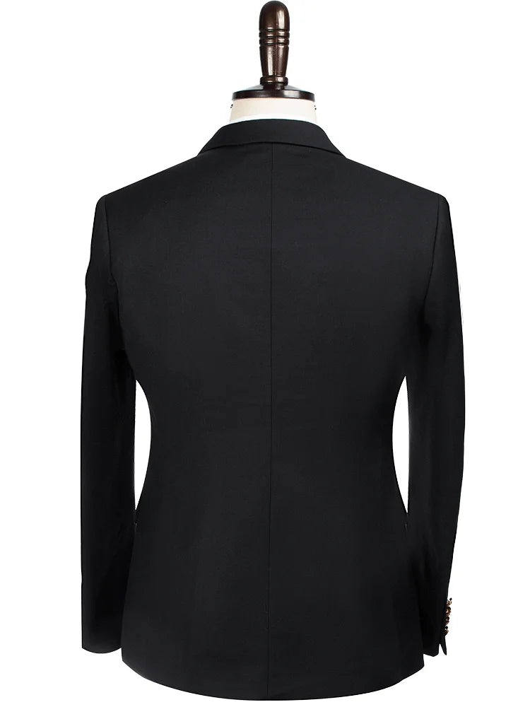 DAROuomo 2026 Men's Slim Fit Formal Business Suit 2Pcs Set - DR8211 (Jacket + Pants) for Work Wear