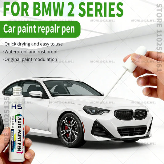 Car Paint Repair Pen Touch Up Scratch Remover DIY Auto Accessories Alpine White 300 Black Blue Gray For 2013-2025 BMW 2 Series