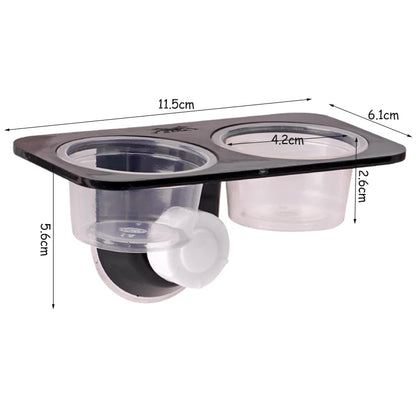 Reptiles & Amphibians Lizard Gecko Suction Cup Feed Bowls Food Container with Bowl for Reptile Food and Water Feeding