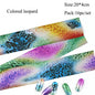 16Pc Holographic Nail Foil Set Starry Transfer 20*4cm Sticker Laser Flowers Leopard Mix Design Decal DIY Nail Art Decoration