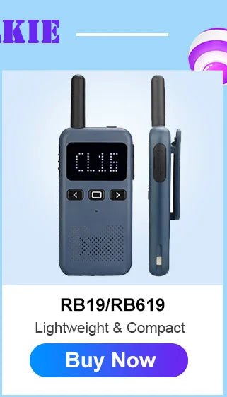 Retevis RT622 Mini Walkie Talkie 2pcs PMR446 Portable Two-way Radio PTT Walkie Talkies Communication Radio for Restaurant Hotel