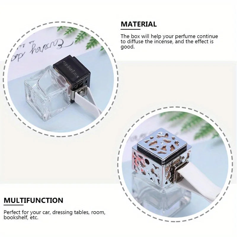 Auto Aromatherapy Machine & Car Perfume - Bottled Diffuser with Metal Clip Container, Universal Air Freshener