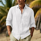 Men's Independent Station Four Seasons Large Size Loose Patchwork Shirt Casual Solid Color Daily Clothing Beach Dinner Cardigan