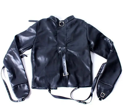 Female Sofe Leather Adjustable Binder Bondage Straitjacket Binding Slave Lockable Coat For Women Erotic Cosplay Adult BDSM