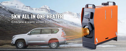 SucceBuy Diesel Heater 5/8KW Diesel Air Heater with Remote Control Low Noise Diesel Parking Heater Fit for RV Truck Camper Van
