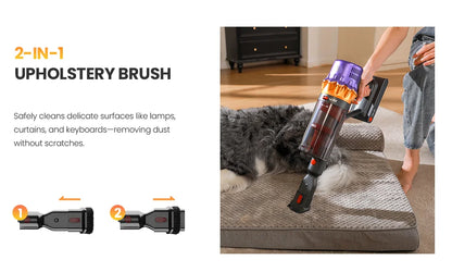 Erabros EV5 550W 70KPA Cordless Vacuum Cleaner Ultra-Strong Suction Power 80Mins Runtime Handheld Smart Vacuum Cleaner 4 Modes