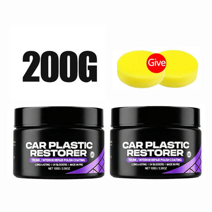 Car Plastic Restorer Back To Black Gloss Auto Interior Leather Panel Clean Renewal Wax Coating Agent Auto Polish Repair Coating