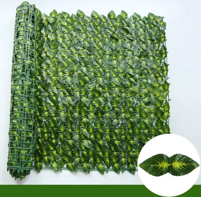 100X300cm Artificial Ivy Fence Plant Grass Wall Panel Faux Green Leaf Hedge Privacy  Screen Outdoor Home Garden Balcony Decor