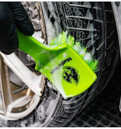 MAGIC GEM Tire Brushes for Cleaning Tires, Durable Car Wash Brush, Stiff Tire Scrub Brush for Car Detailing & Rubber Tire