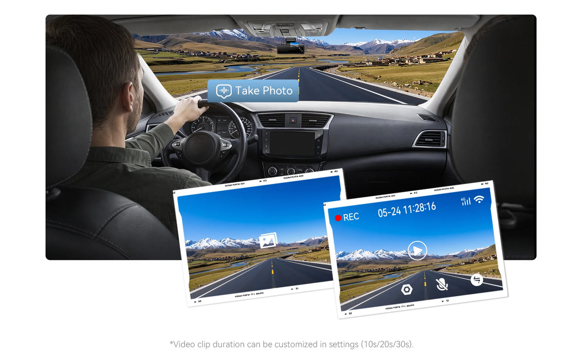【New】DDPAI N4T Pro Dash Cam 3-Channel HDR 4K+1080P+1080P Front Rear Interior Night Vision ADAS DVR Support 4G Parking Monitoring