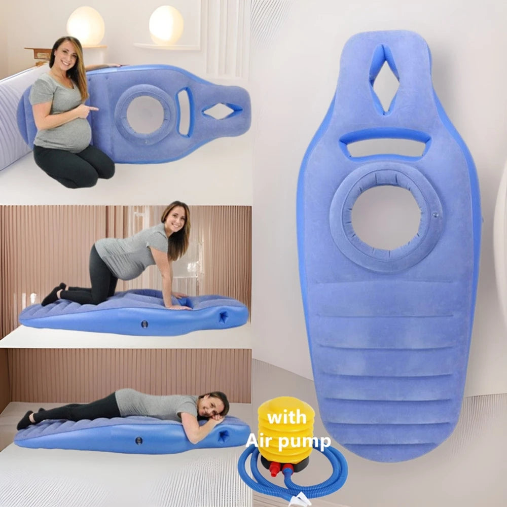 Inflatable Mattress Pregnancy Pillow O-type Yoga Mat Maternity Body Bed Pillow Sleeping Mat Body Bed Pillow Sleep With Air Pump