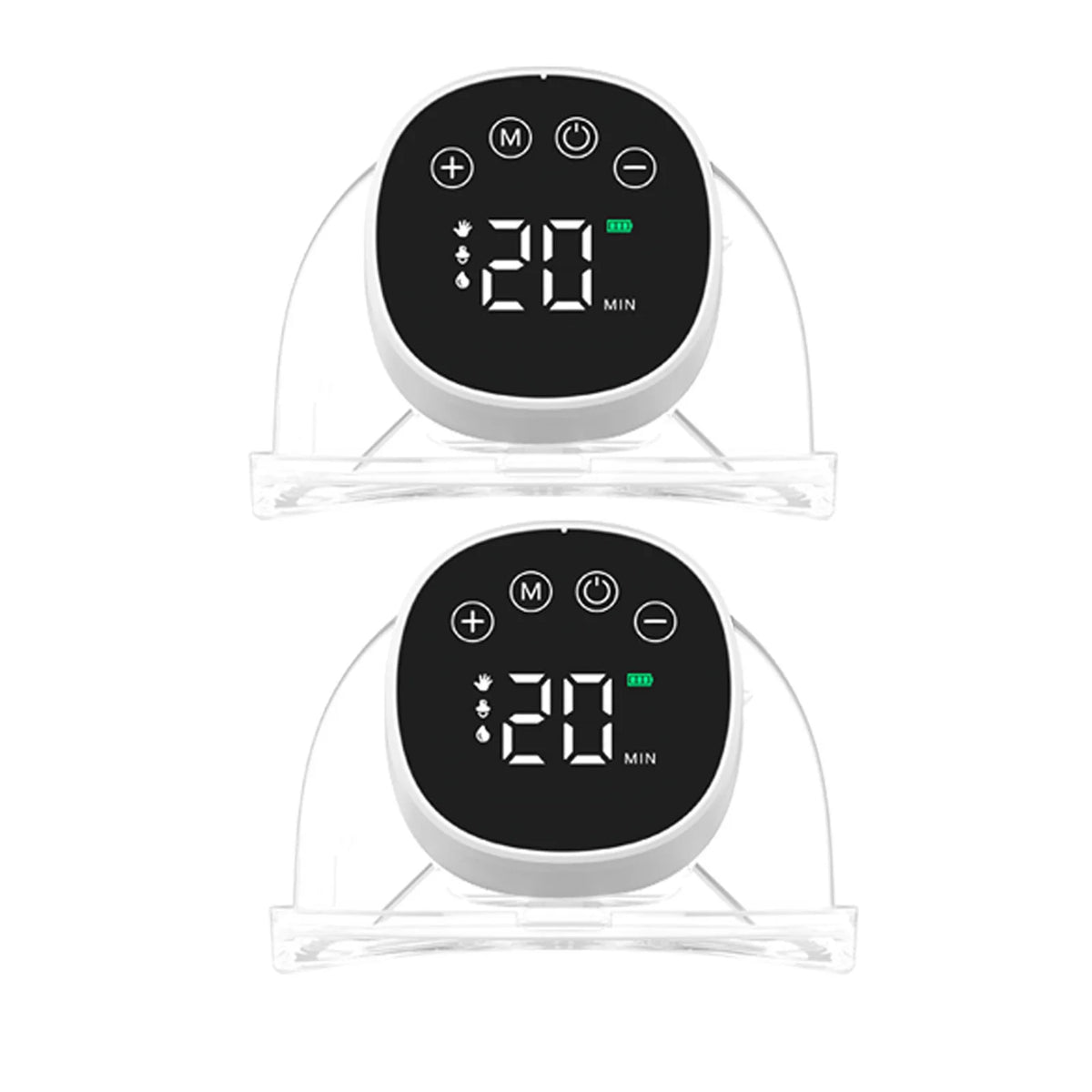 2pcs Wearable Breast Pum Hands Free Electric Breast Pump Silent Invisible Breast Pump 3 Modes 9 Levels of Suction 180ML Capacity