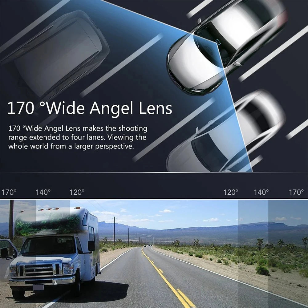 Dash Cam Vehicle DVR Video Recorder 4 Cameras for Cars Black Box Front Rear Internal Night Vision Loop Recording Dashcam Car 360