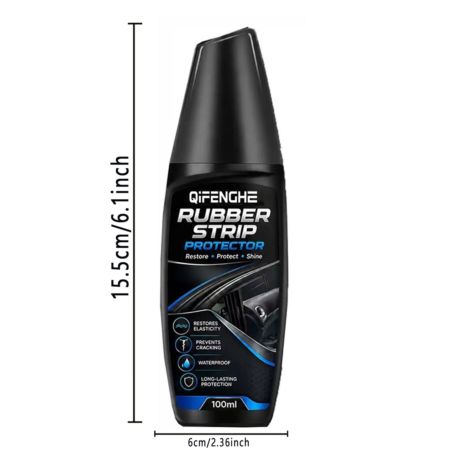 Car Rubber Strip Protector 100ml, Auto Door Window Rubber Seal Restorer Conditioner, Anti-Crack Anti-Aging Waterproof Renovation
