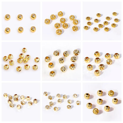 Jewelry Making Beads,18K Gold Plated Wave Thin Spacer Beads,Brass Round Thin Beads DIY Bracelet Necklace Making Accessories