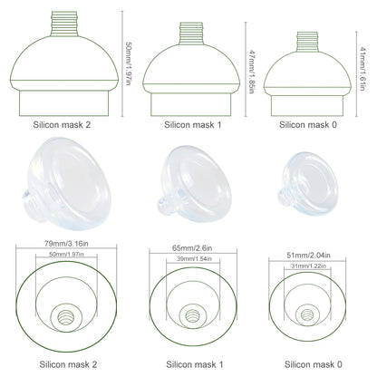 Silicone Mask Suitable For Pet Aerosol Chamber Medical Grade Silicon Soft And Non Hair Sticking For Cat Dogs Veterinary Supplies