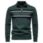 AIOPESON Mens Mock Neck Cotton Pullover Knit Sweaters Casual Business Strip Ribbed Turtleneck Sweaters for Men