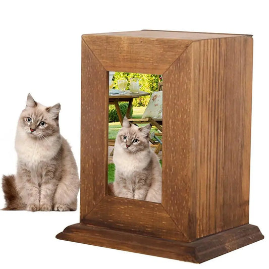 Pet Urns For Dogs Or Cats Wooden Urn Ashes Ashes Personalized Photo Frame Pet Cremation Urns Keepsake Memory Box