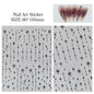 3D Star Nail Art Stickers Decals Self-Adhesive Metal Silver DIY Nail Stickers Decoration Decals Manicure Accessories