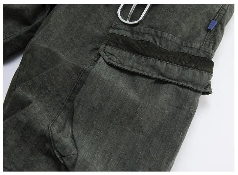 Men Summer Cargo Shorts Casual Tool Shorts High Quality Man Summer Military Multi Pocket Pants Loose Cargo Pants No belts 38