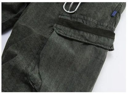 Men Summer Cargo Shorts Casual Tool Shorts High Quality Man Summer Military Multi Pocket Pants Loose Cargo Pants No belts 38