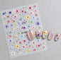 3d Nail Art Decals Spring Booming Violets Lavenders Purple Blue Pink Flowers Butterflys Stickers Decoration For Nail Tips Beauty
