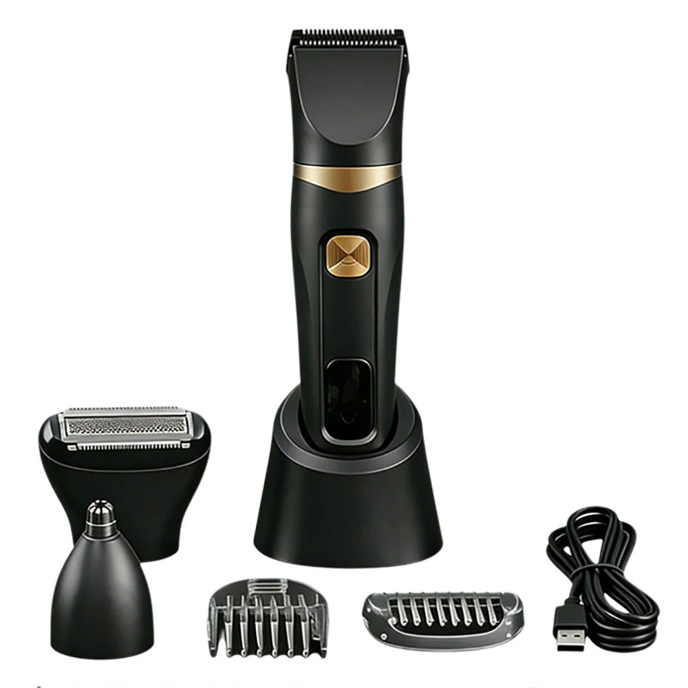 Electic Shaver for Men USB Rechargeable Beard Shaving Machine Waterproof Portable 3in1 Facial Electic Hair Nose Trimmer for Male