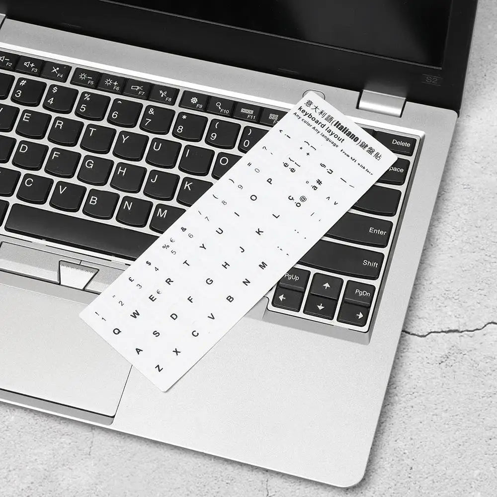 Non-slip Arabic Deutsch Spanish Keyboard Stickers Russian Letter Alphabet Layout English Wear-resistant Keyboard Covers