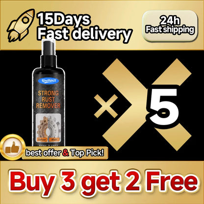 Car Rust Remover Spray with Rust Converter and Lubricant for Wheels Cleaner Vehicle Supplies