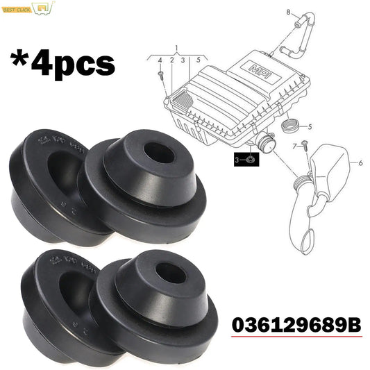 4pcs For SEAT ALTEA AROSA CORDOBA IBIZA Inca Leon Toledo Air Filter Cleaner Buffer Housing Rubber Cover Stop Mount 036129689B
