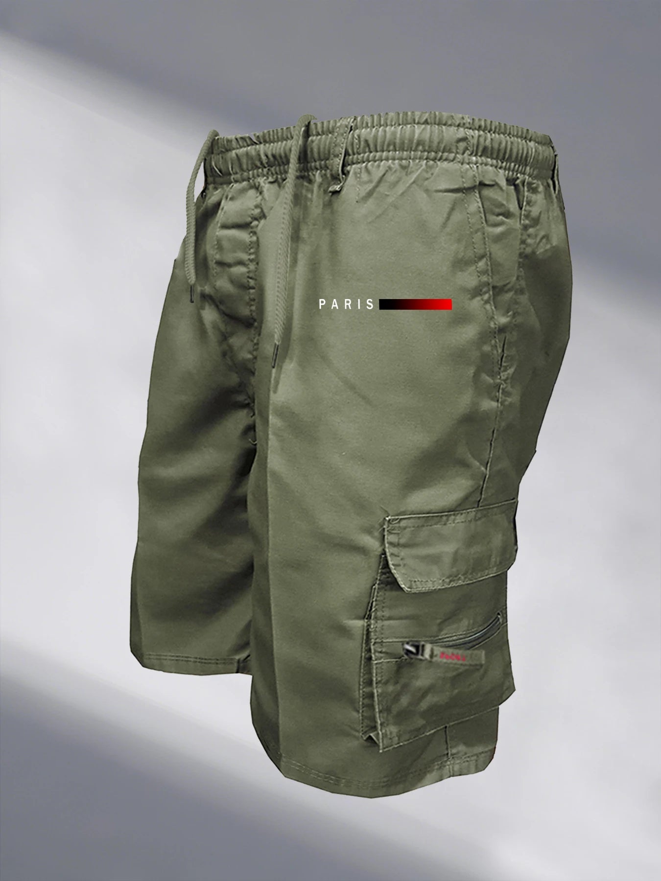 Men's Tactical Shorts Elastic Waist Cargo Work Shorts Men Outdoor Casual Street Style Jogging Shorts Loose Work Casual Shorts