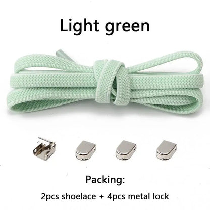 No tie Shoe laces Elastic laces Sneakers Flat Shoelaces without ties Quick Shoelace for Shoes Kids Adult One Size fits All Shoes