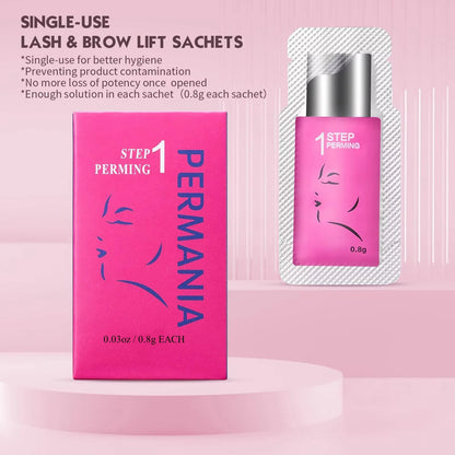 PERMANIA Korea 10 Pcs/Lot 5-8 Mins Lash Lift Eyelash Perm Kit Sachet Number #1#2#3 Setting Lotion Curling Perming Makeup Tool