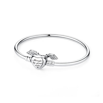 Original 925 Sterling Silver Bracelets Love Heart Moon Flower Butterfly Pave CZ Bracelets For Women DIY Jewelry Party Gift