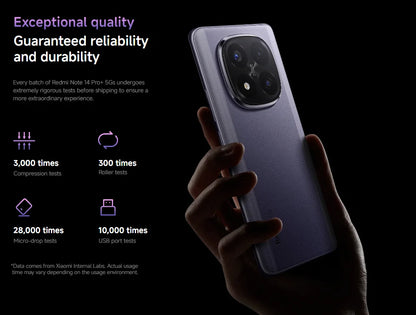NEW Global Version Xiaomi Redmi Note 14 Pro Plus 5G Smartphone Snapdragon® 7s Gen 3 NFC 6.67” AMOLED 120Hz 5110mAh 120W Fast Charging 200MP