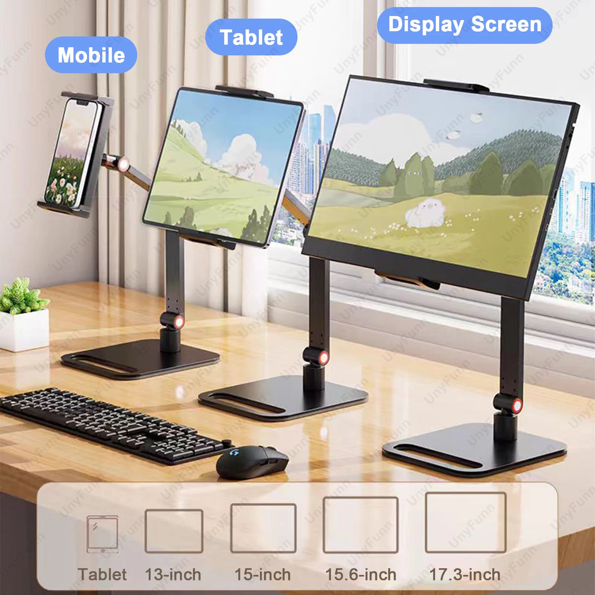 Portable Monitor Holder Expandable Adjustable Laptop Gaming Desktop Clamp Stand Phone External Vertical Screen Expansion Mount