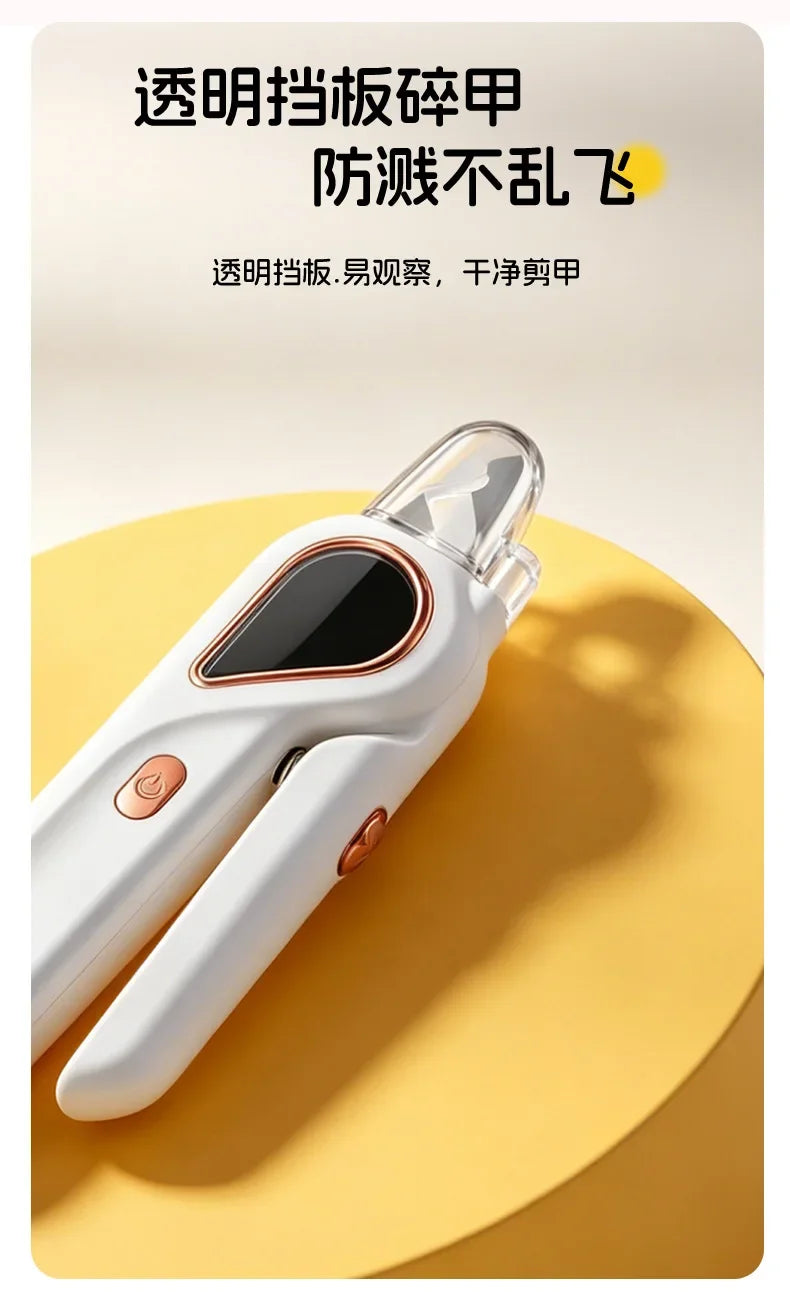 Electric Pet Nail Grinder Low Noise Rechargeable Pet Nail Trimmer Painless Paws Grooming Smoother Nail File Clipper