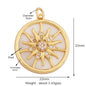 Sun Moon Star Space Celestial Compass Charm Pendant in Gold Colour , Jewelry Necklace Bracelet Making Supplies L93