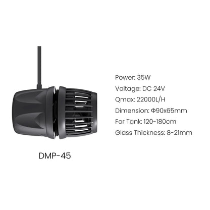Jecod Jebao Dmp-5/15/25/35/45 New Smart Bluetooth App Control Cordless Aquarium Wavemaker Pump Freshwater Saltwater Fish Tank